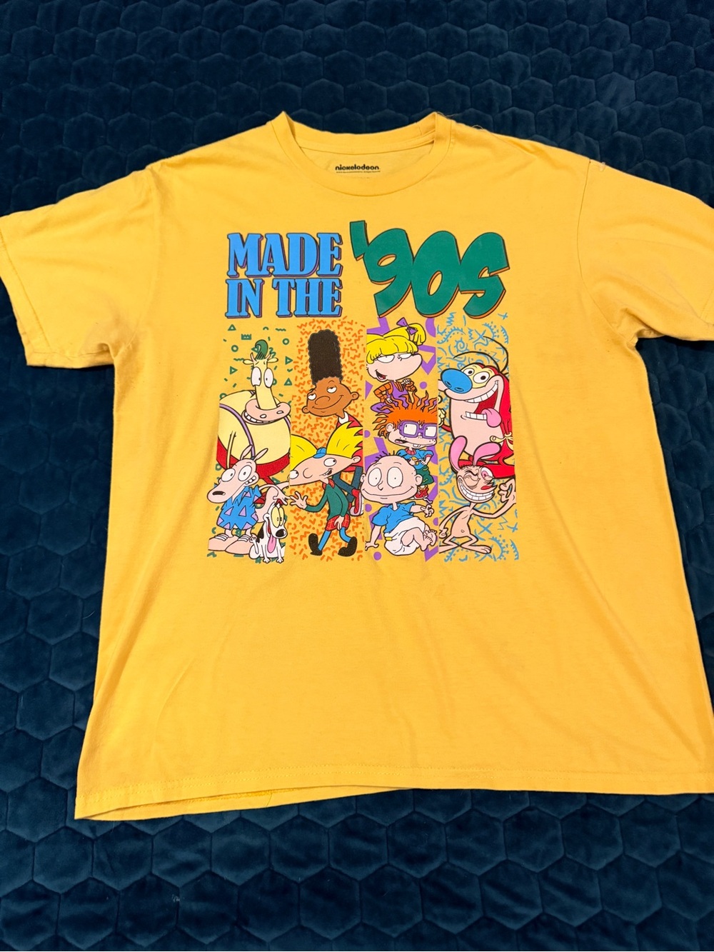 Nickelodeon Made In The '90s Cartoon Collage Graphic Men’s Short Sleeve LargeTee